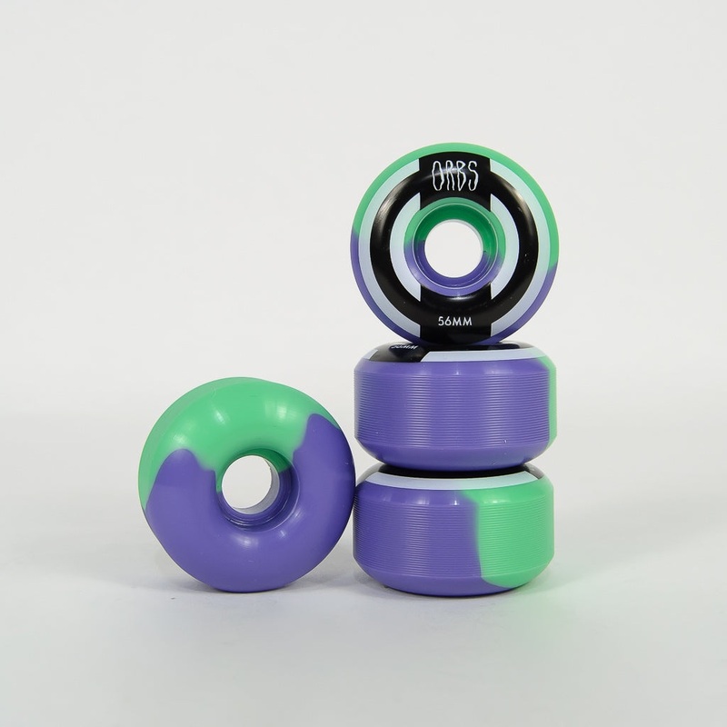 Welcome Skateboards – 56mm (99a) Orbs Apparitions Splits Wheels – Mint / Lavender