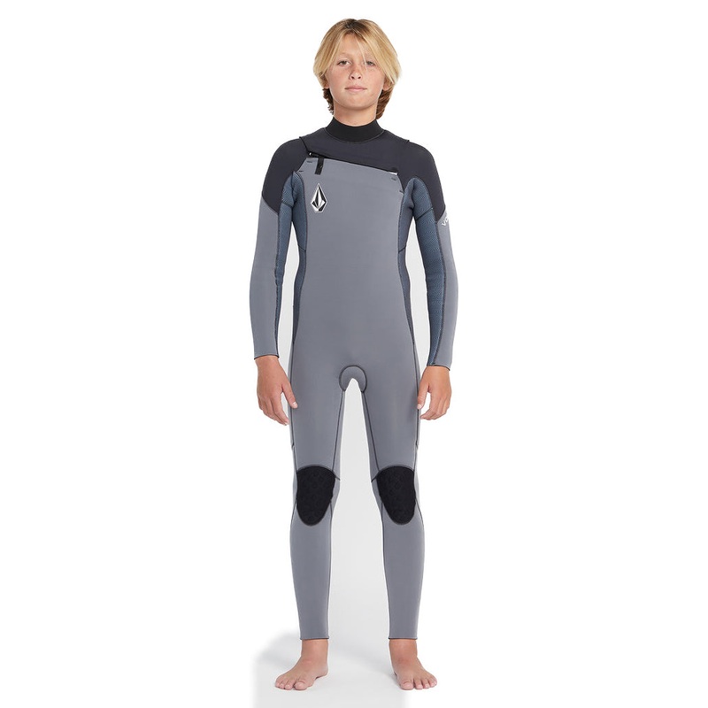 3/2 Boys Volcom Long Sleeve Chest Zip Full Wetsuit – Charcoal 6