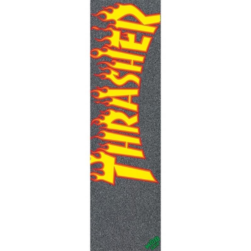 Mob Grip 9″ x 33″ Thrasher Yellow & Orange Flame Skateboard Grip Tape 1pc