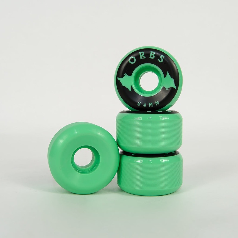 Welcome Skateboards – 54mm (99a) Orbs Specter Solids Wheels – Mint