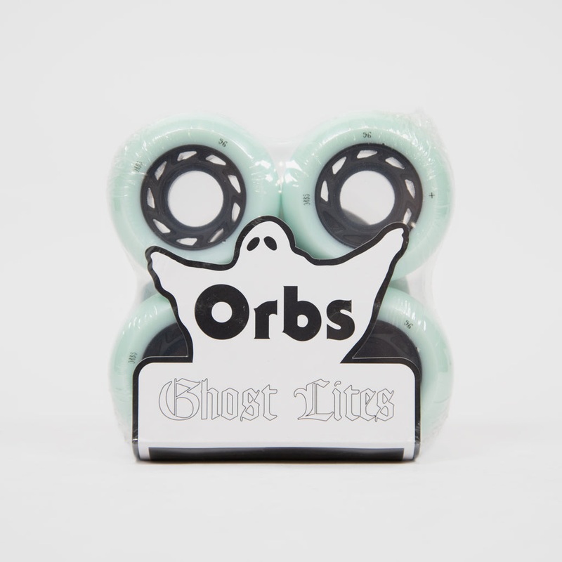 Welcome Skateboards – 56mm (102A) Orbs Ghost Lites Wheels – Mint / Black