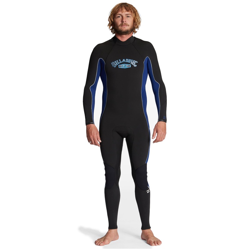 3/2 Mens Billabong Absolute Back Zip Flatlock Full Wetsuit Dark Royal S