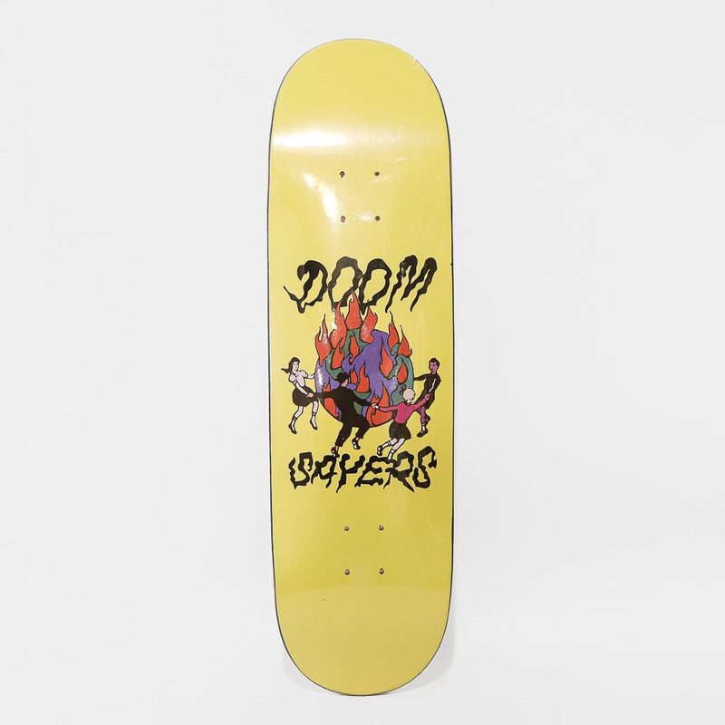 Doom Sayers – 8.75″ World On Fire Skateboard Deck – Yellow