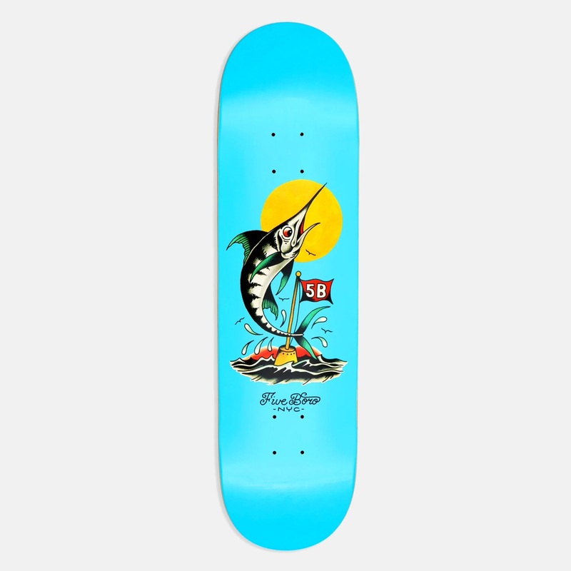 5Boro Skateboards – 8.0″ Manhattan Marlin Fish Series Skateboard Deck
