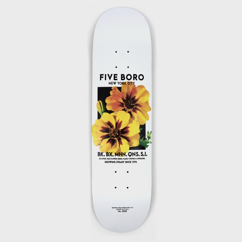 5Boro Skateboards – 8.25″ Flower Seed Yellow Skateboard Deck
