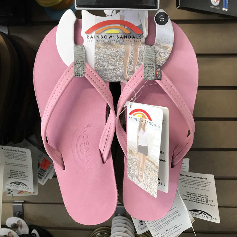 Flip Flops / Sandals – Rainbow Original – 301 ALTSN – SINGLE LAYER/NARROW STRAP – Ladies S – Pink/Grey