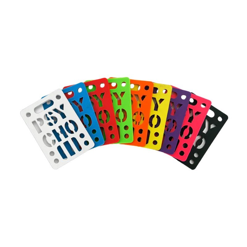 Psycho Soft 1/4″ Skateboard Risers 2pk Black