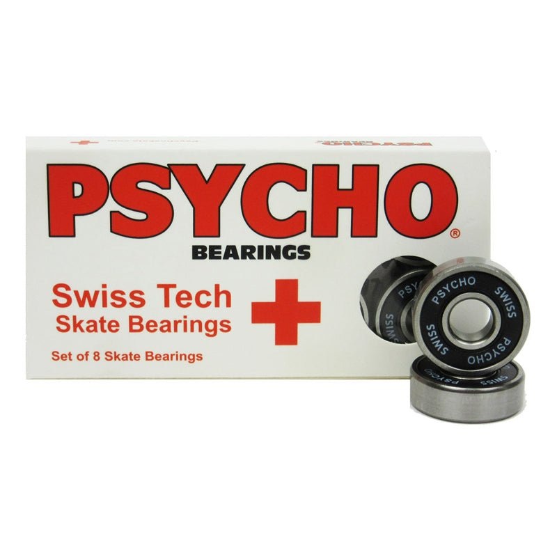 Psycho Swiss Tech Skateboard Bearings (8 Pack)