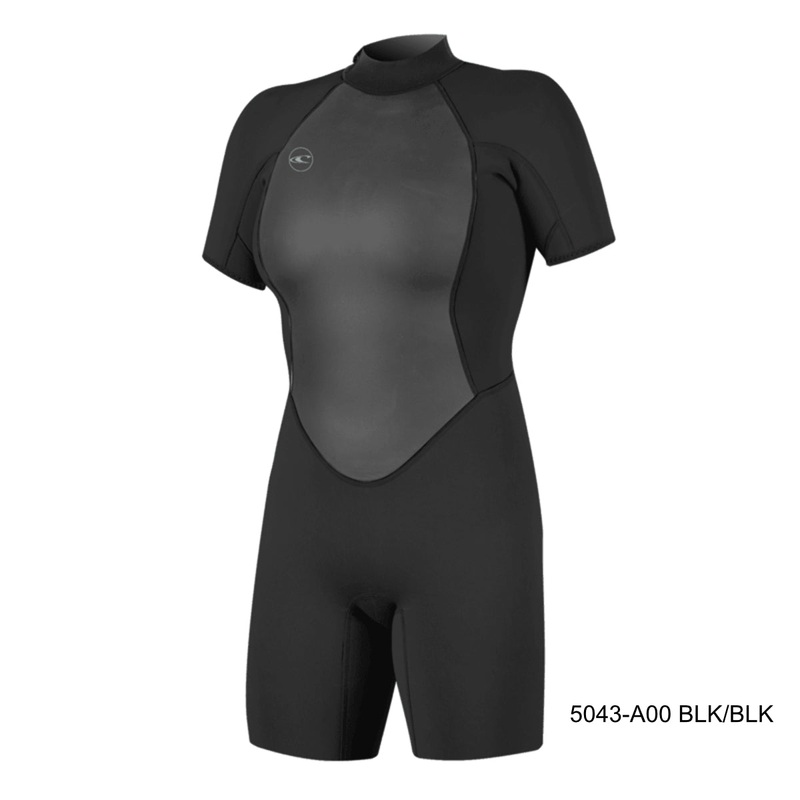 2mm O’Neill Womens REACTOR-2 Back Zip S/S Spring 4 – A00 BLK/BLK