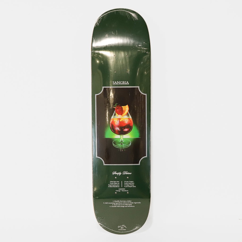Pass Port Skateboards – 8.0″ Dean Palmer Cocktails Sangria Skateboard Deck – Green