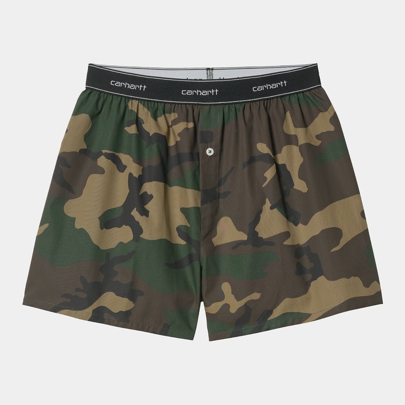 Carhartt WIP – Cotton Script Boxers – Camo Laurel Small