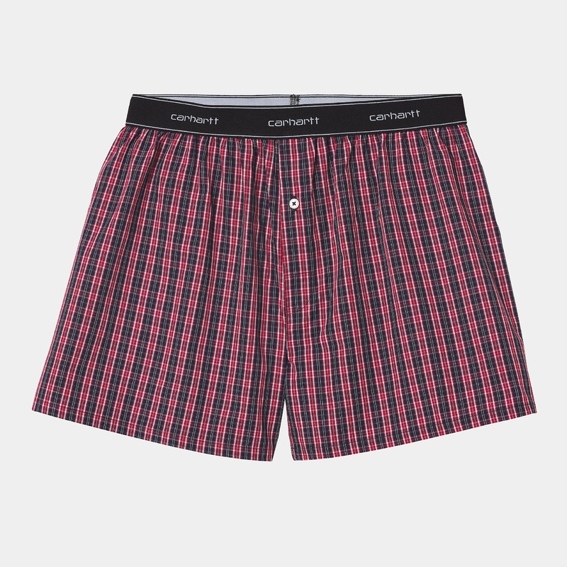 Carhartt WIP – Cotton Script Boxers – Etna Red Small