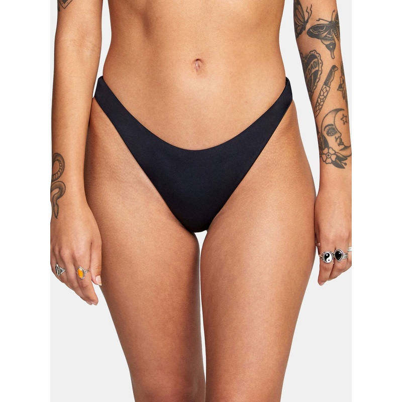 Solid French Bikini Bottom SM BLACK (BLK)
