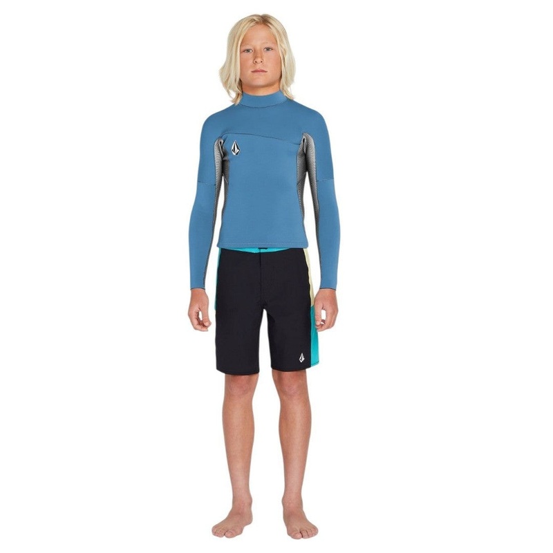 2mm Volcom Boys Wetsuit Jacket Long Sleeve Blue 8