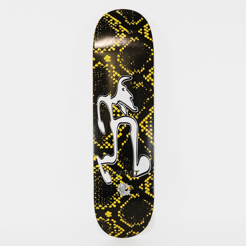 Carpet Company – 8.25″ Stompman Skateboard Deck – Black / Yellow