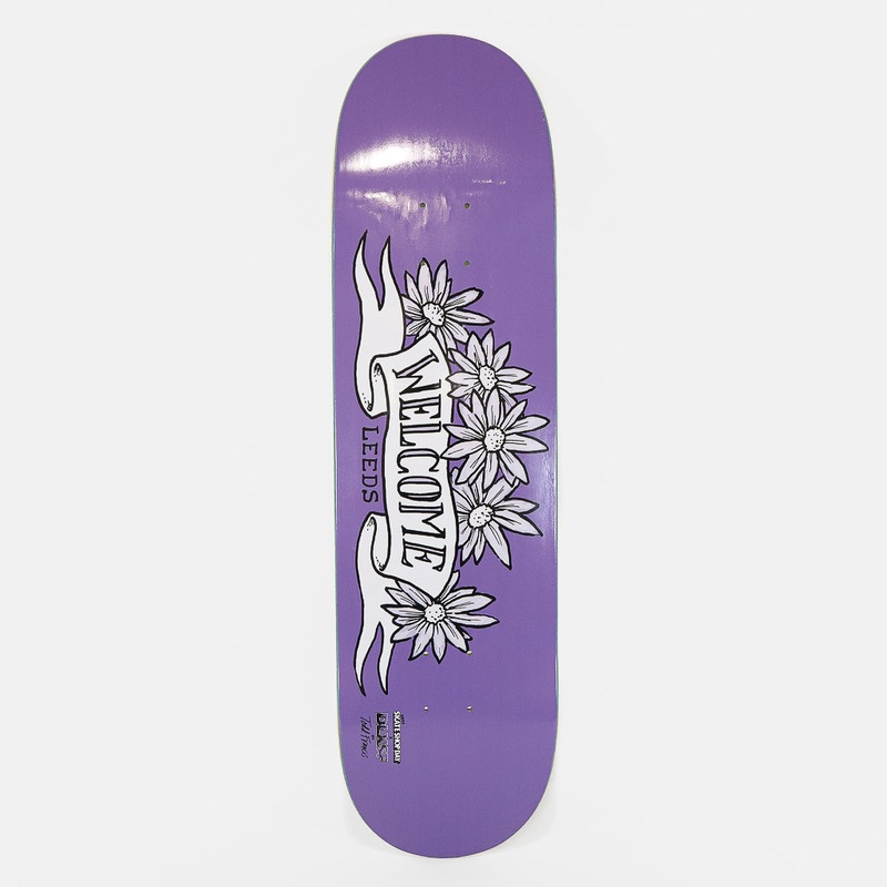 Welcome Skate Store – 8.25″ Sketchy Skate Shop Skateboard Deck – Purple
