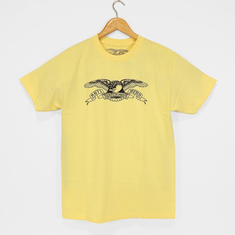 Anti Hero Skateboards – Basic Eagle T-Shirt – Banana Medium
