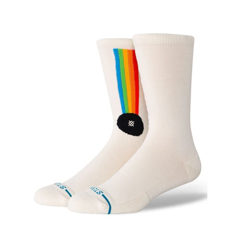 Stance x Polaroid Aperture Socks MED WHITE (WHT)