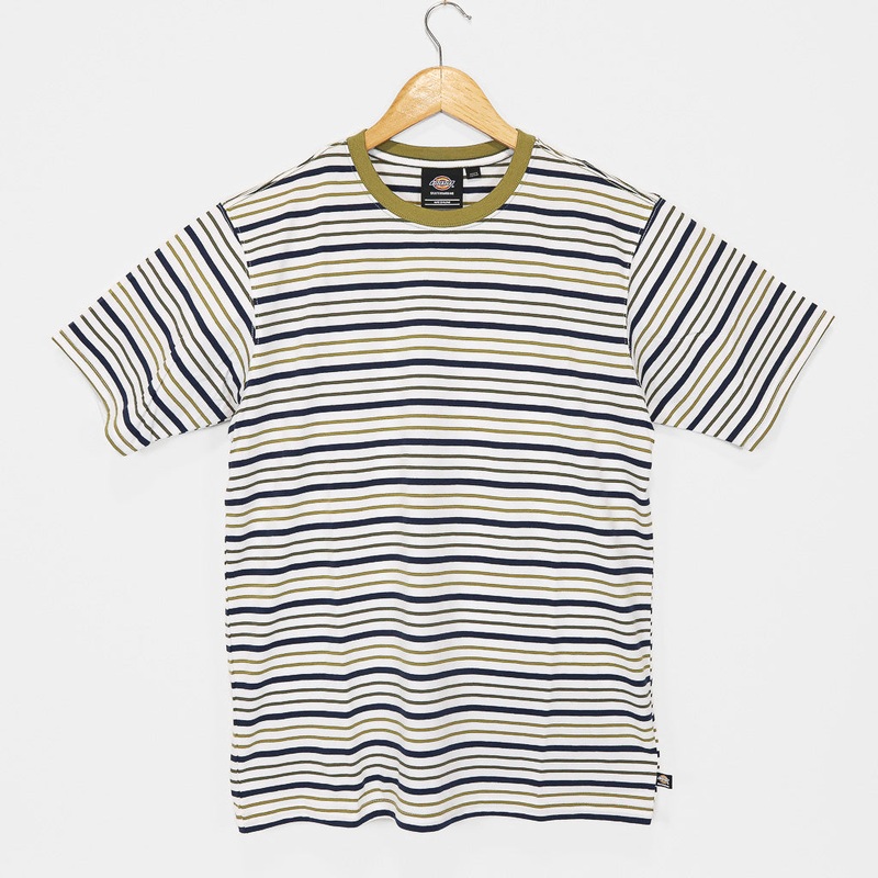 Dickies – Bothell Stripe T-Shirt – Green Moss Small