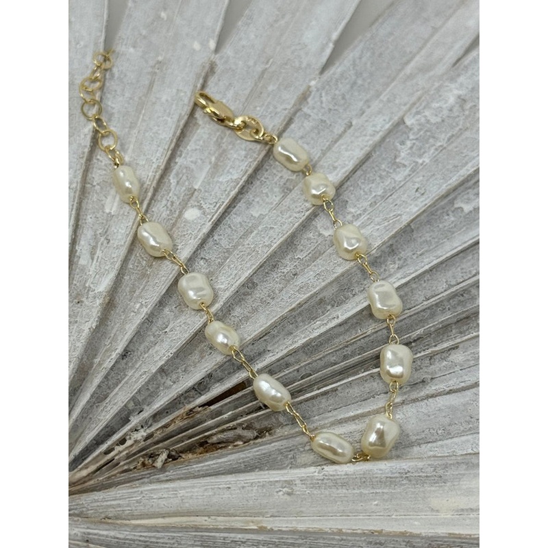 White Dust Bracelet O/S GOLD/PEARL