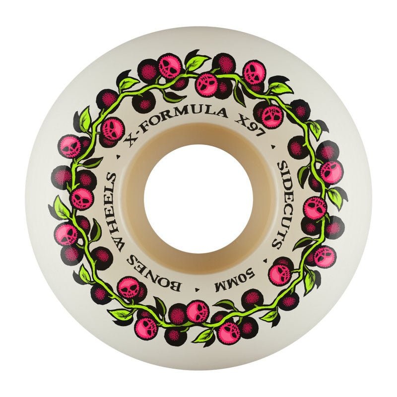 BONES WHEELS X-Formula 50mm 97A SKULL BERRIES V5 X-FORMULA Skateboard Wheels 4pk