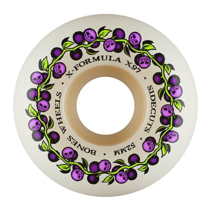 BONES WHEELS X-Formula 52mm 97A SKULL BERRIES V5 X-FORMULA Skateboard Wheels 4pk