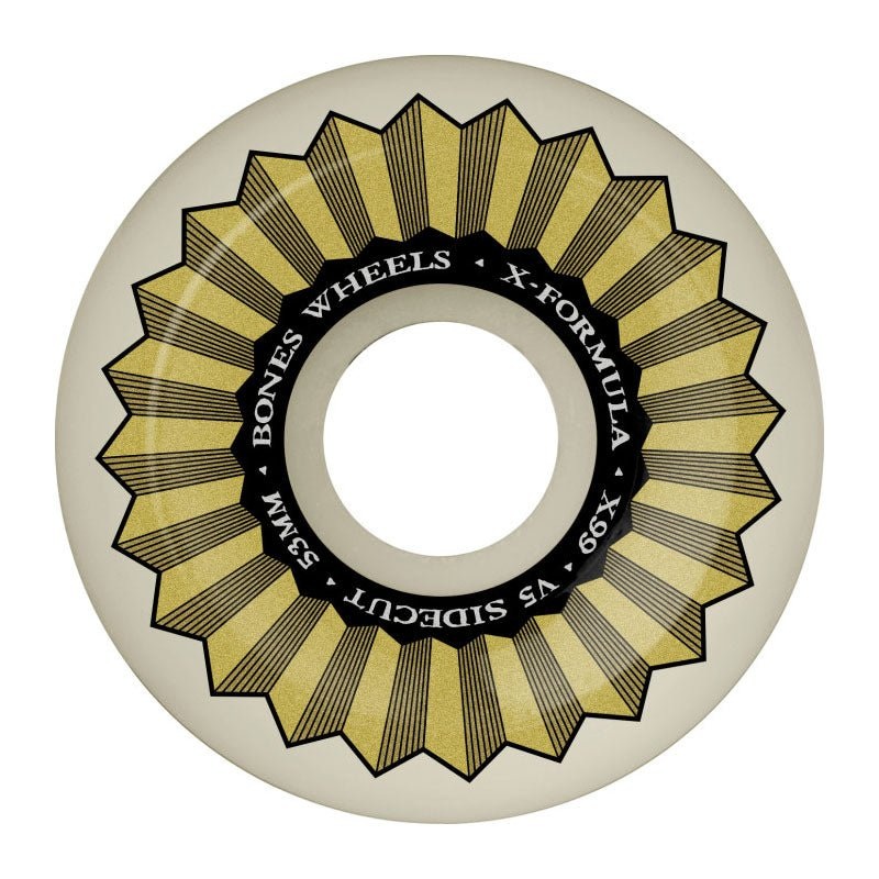 BONES WHEELS X-Formula 53mm 99A XF SIDECUT V5 X-FORMULA Skateboard Wheels 4pk