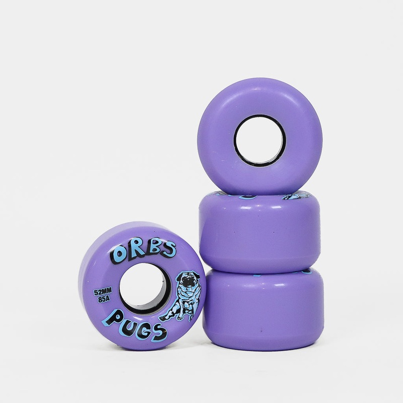 Welcome Skateboards – 52mm (85A) Orbs Pug Skateboard Wheels – Lavender