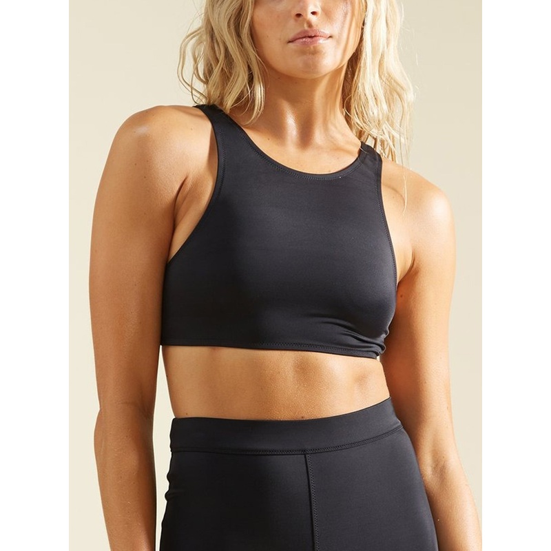 Adiv High Neck Bikini Top SM BLACK (BLK)