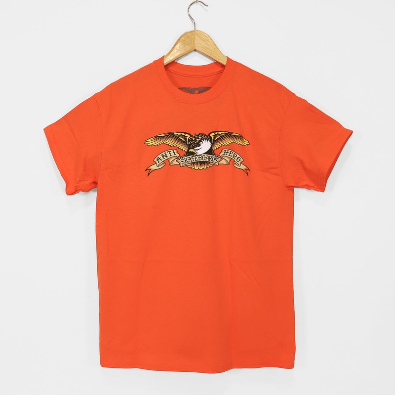 Anti Hero Skateboards – Eagle T-Shirt – Orange / Multi Small