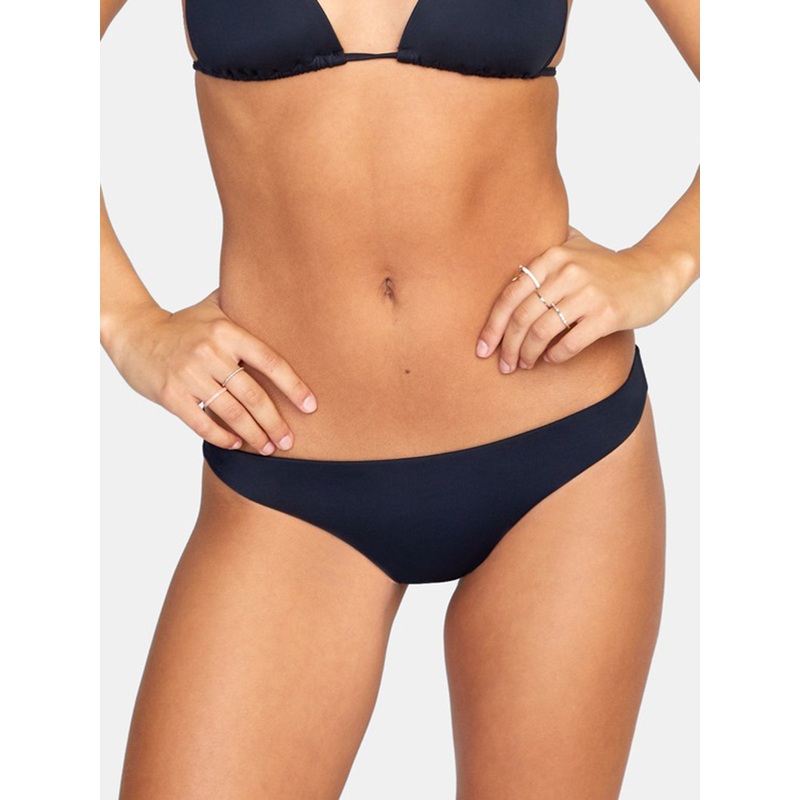 Solid Cheeky Bikini Bottom SM BLACK (BLK)