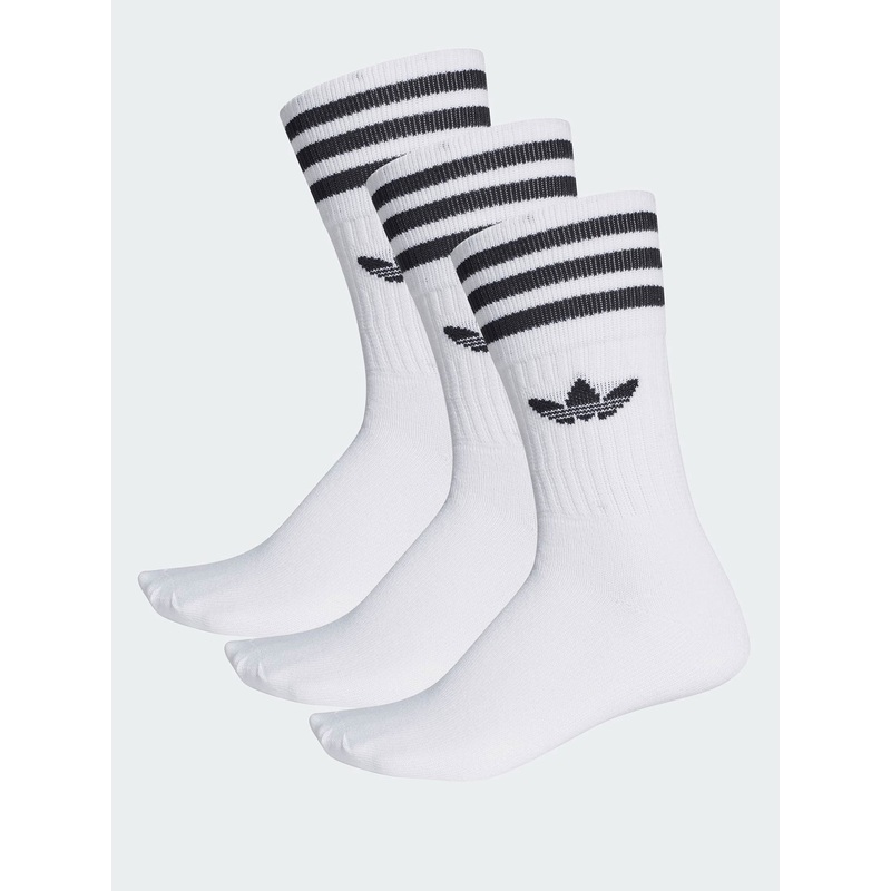 Solid Crew White/Black Socks 6-8.5 WHITE/BLACK