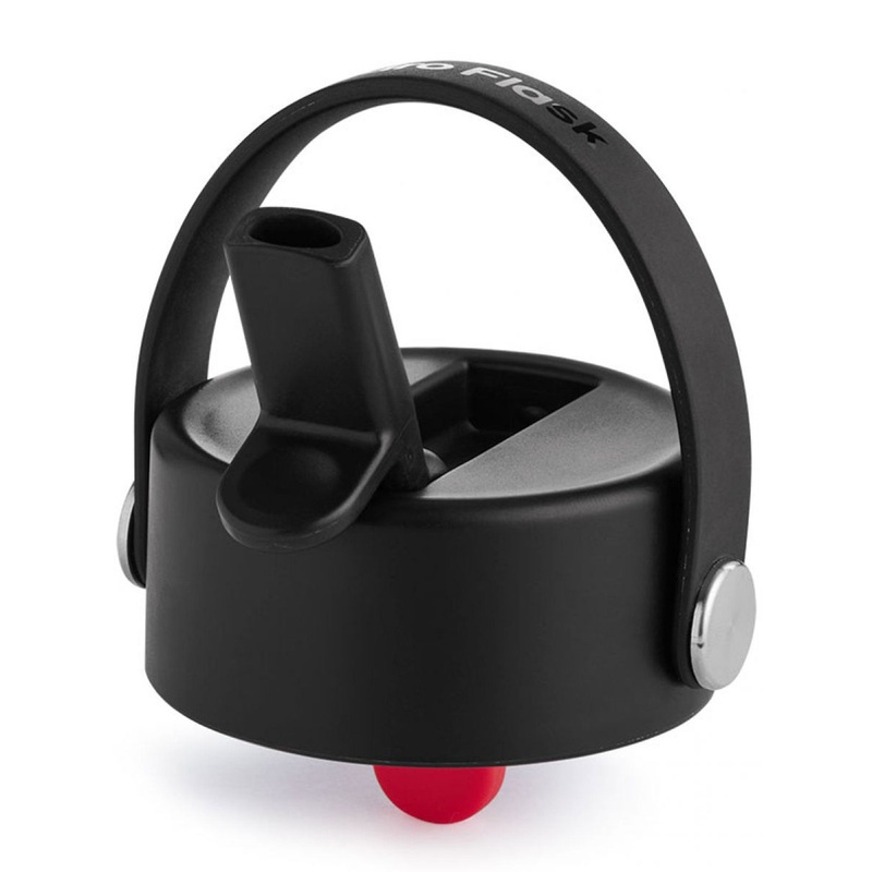 Black Wide Mouth Flex Straw Cap O/S BLACK