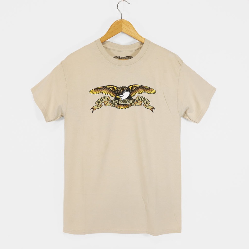 Anti Hero Skateboards – Eagle T-Shirt – Sand / Brown Small