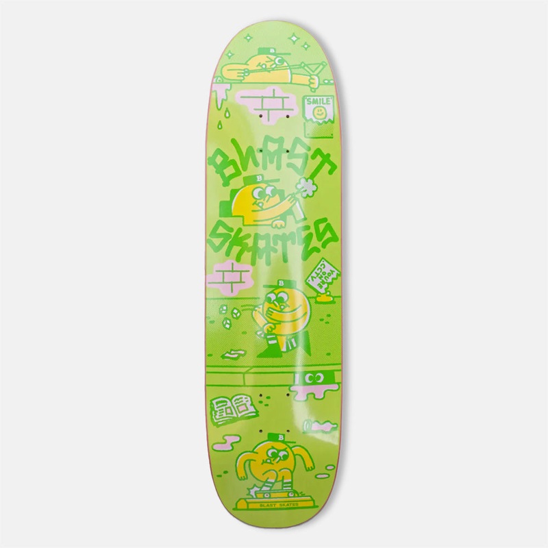 Blast Skates – 8.5″ Curb Club Shaped Skateboard Deck – Green
