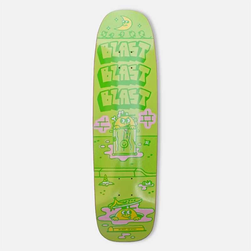 Blast Skates – 8.7″ Wild In The Streets Shaped Skateboard Deck – Green