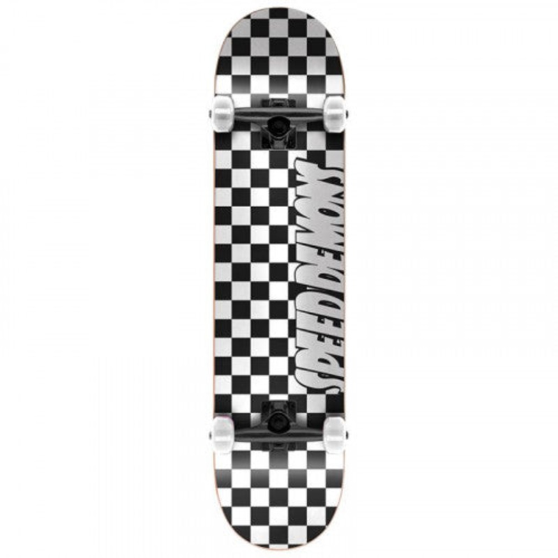 Speed Demons Checkers Complete Skateboard Black/White 8.0