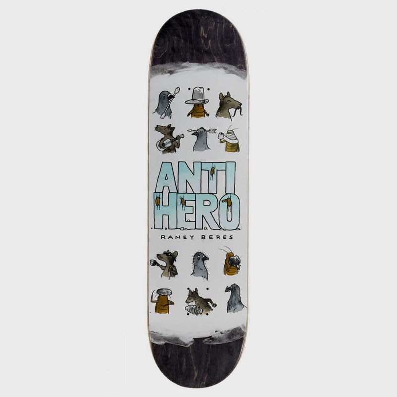 Anti Hero Skateboards – 8.38″ Raney Beres Usual Suspects Skateboard Deck – Various Stain