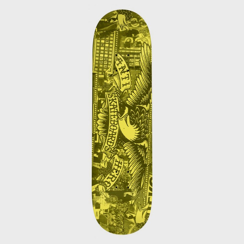 Anti Hero Skateboards – 8.5″ Wheel Of Antihero Skateboard Deck – Brown / Yellow