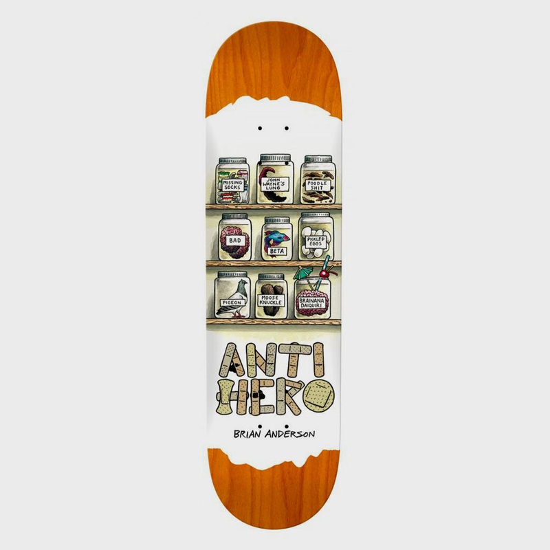 Anti Hero Skateboards – 8.75″ Brian Anderson Medicine Skateboard Deck – Various Stain