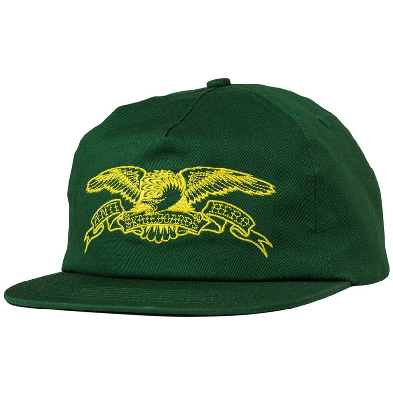 ANTIHERO BASIC EAGLE SNAPBACK DARK GREEN/YELLOW
