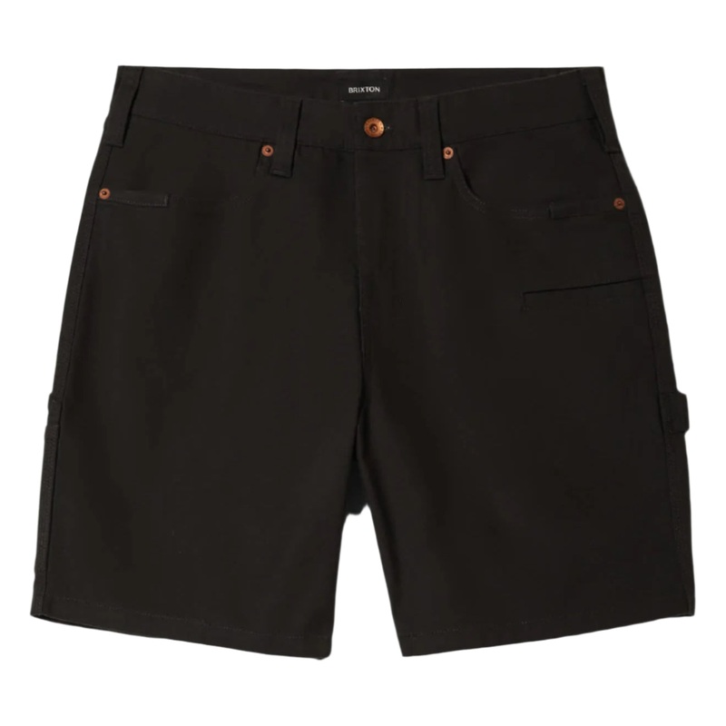 BRIXTON BUILDERS CARPENTER BAGGY SHORT WASHED BLACK 31