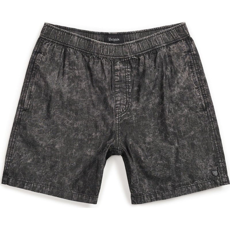 BRIXTON STEADY ELASTIC WB SHORT – BLACK ACID WASH SMALL