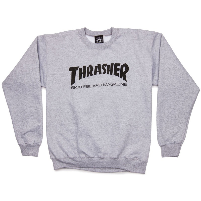 THRASHER SKATE MAG CREW GREY SMALL