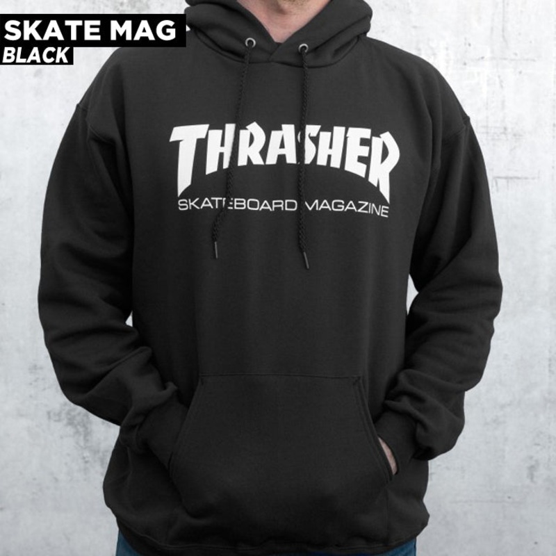 THRASHER SKATE MAG HOOD BLACK SMALL