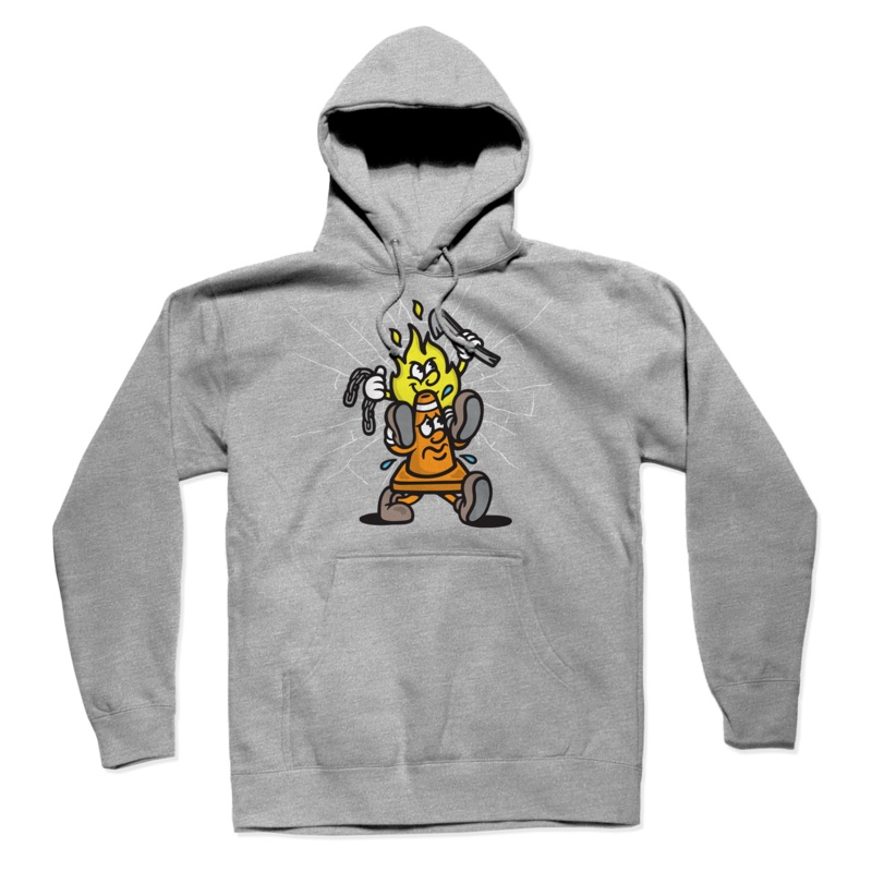 PYLON PILEY HOODIE GREY MEDIUM