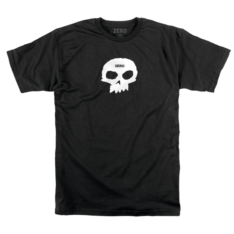 ZERO S/S T-SHIRT – SINGLE SKULL BLACK SMALL