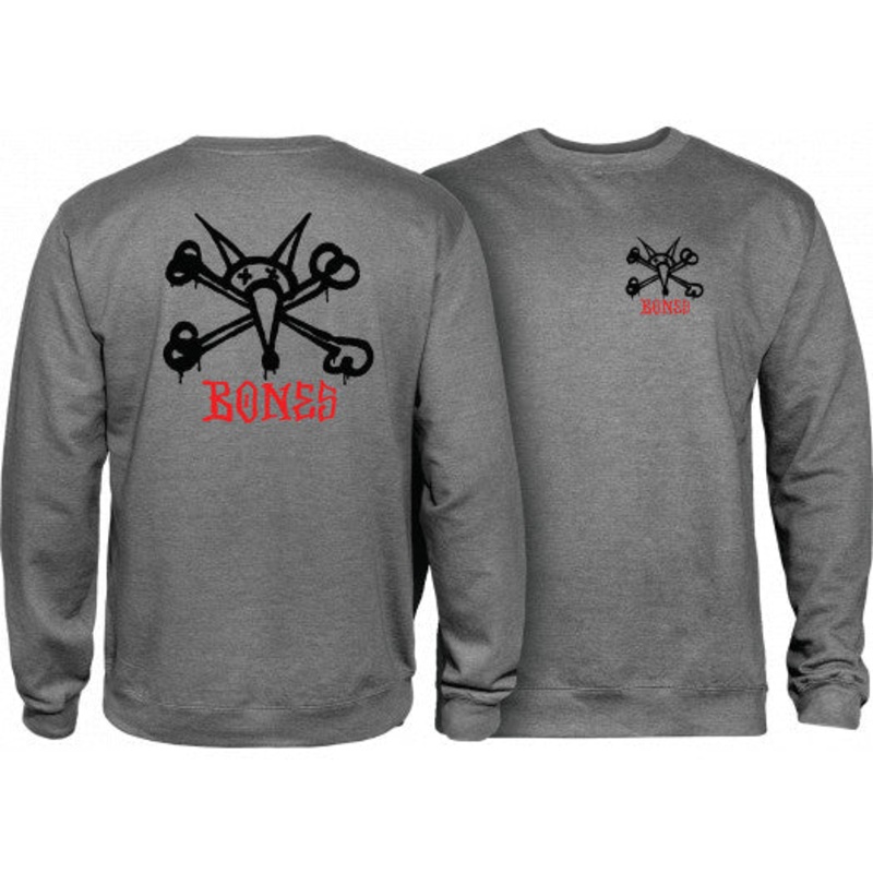 POWELL PERALTA CREWNECK – RAT BONES MID-WEIGHT GREY MED