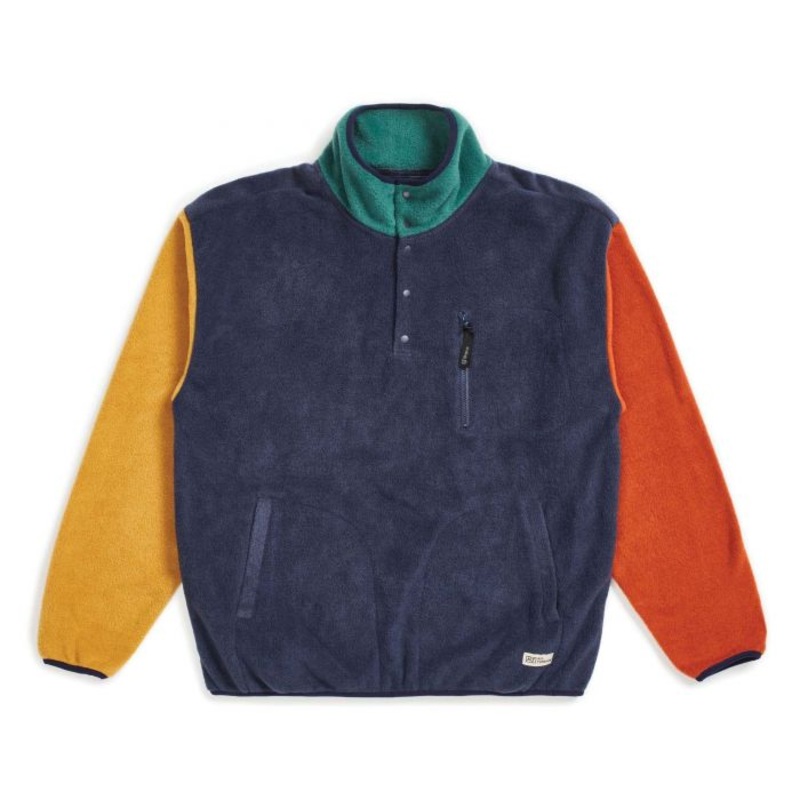 BRIXTON HIGGINS PULLOVER MULTI FLEECE MED