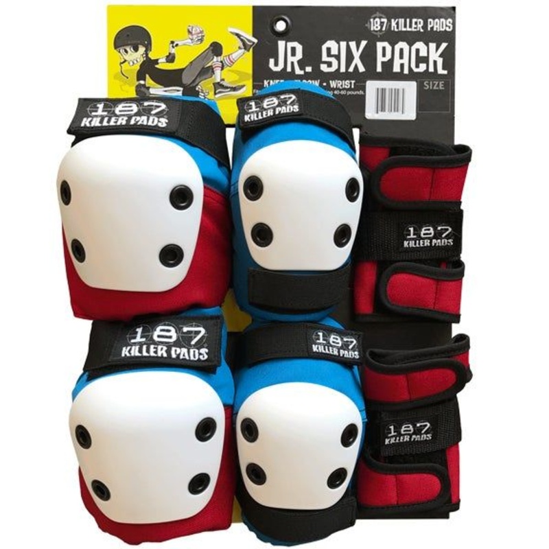 187 KILLER PADS – JR SIX PACK PAD SET RED/WHITE/BLUE